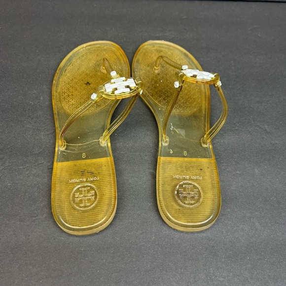 Tory Burch Mini Miller Jelly Sandals Citrus Yellow Women's Size 8 - Picture 8 of 8
